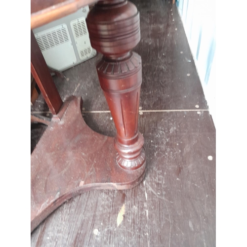 249 - Edwardian mahogany demi lune marble top wash stand