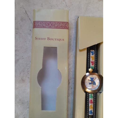 259 - Steiff Boutique boxed wristwatch needing replacement battery, no guarentee implied or given