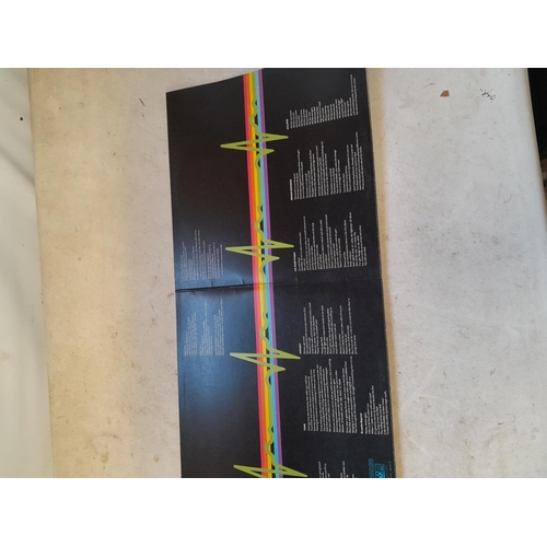 276 - 2 x vinyl record album : Pink Floyd Dark Side with 2 x stickers & 2 x posters, good condition, needs... 