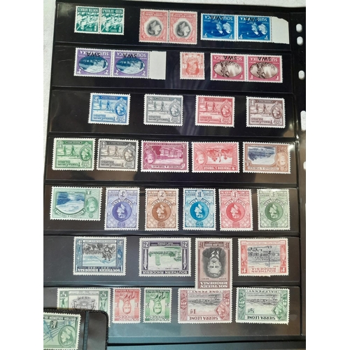 334 - Stamps : Mint Commonwealth on various album sheets