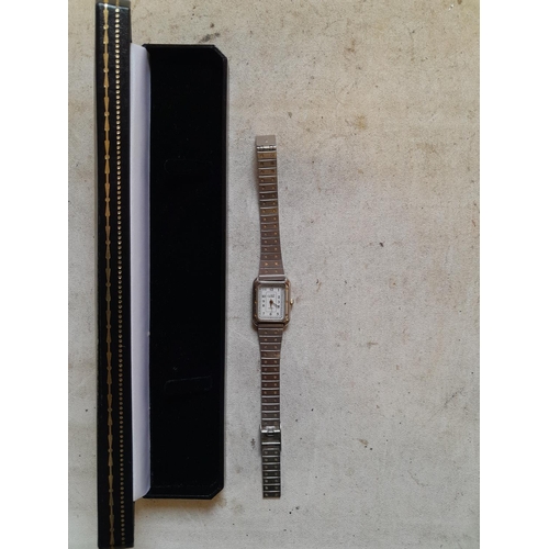 380 - Ladies REPLICA of Must De Cartier wristwatch from the 1990s with Miyota Co, unadjusted quartz moveme... 