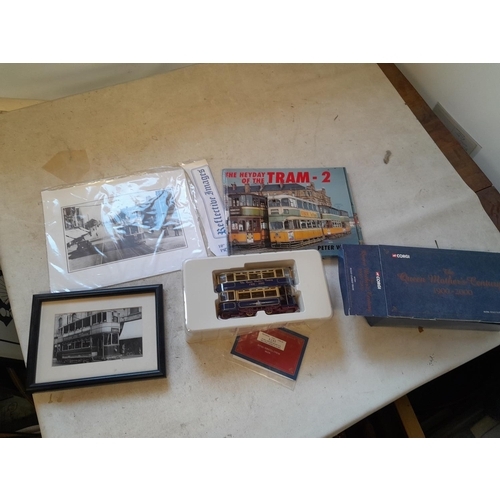 426 - Die cast boxed toy cars  & ephemera relating to Trams