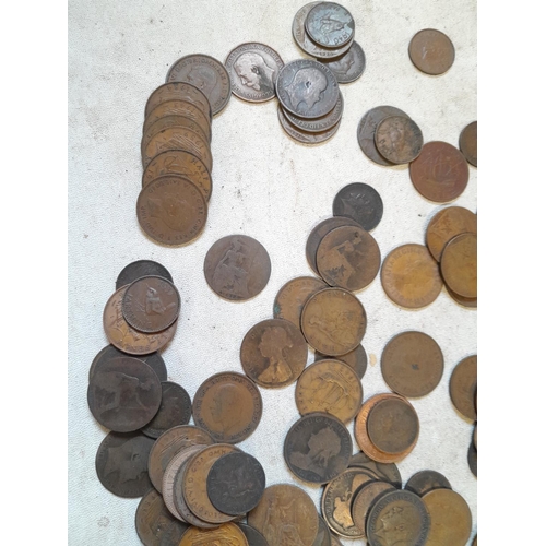 55 - Coins : an array of copper and base metal coins from later 19th century - pre decimal etc.