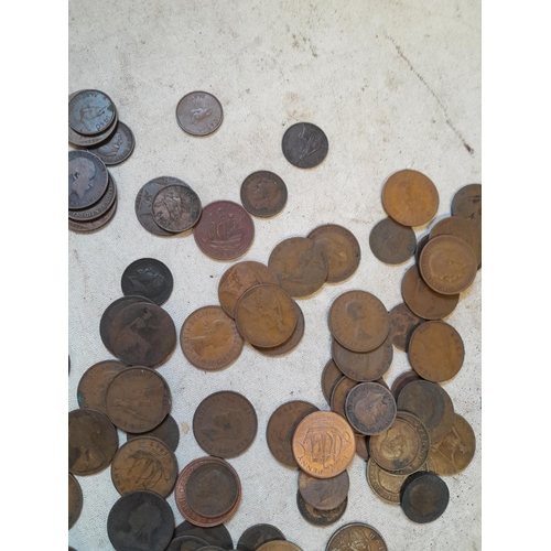 55 - Coins : an array of copper and base metal coins from later 19th century - pre decimal etc.