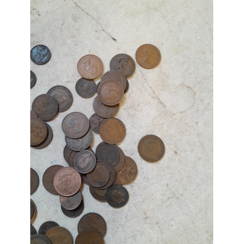 55 - Coins : an array of copper and base metal coins from later 19th century - pre decimal etc.