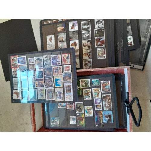 59 - Random array of stamps, some mint and used in sheets, stock book, First Day Covers, phonecards