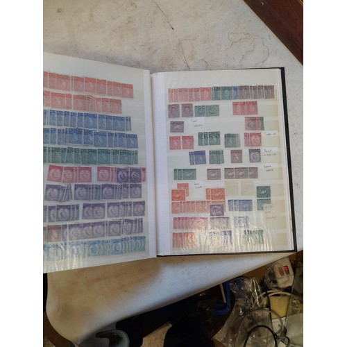 64 - Stamps 6 x sparsely filled mint and used stamps of the world mounted loosely on sheets in stock book... 