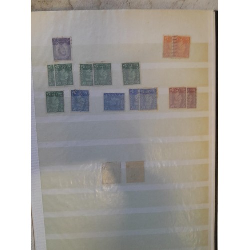 64 - Stamps 6 x sparsely filled mint and used stamps of the world mounted loosely on sheets in stock book... 