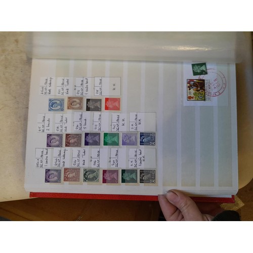 64 - Stamps 6 x sparsely filled mint and used stamps of the world mounted loosely on sheets in stock book... 