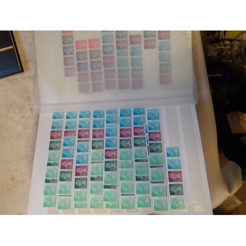 64 - Stamps 6 x sparsely filled mint and used stamps of the world mounted loosely on sheets in stock book... 