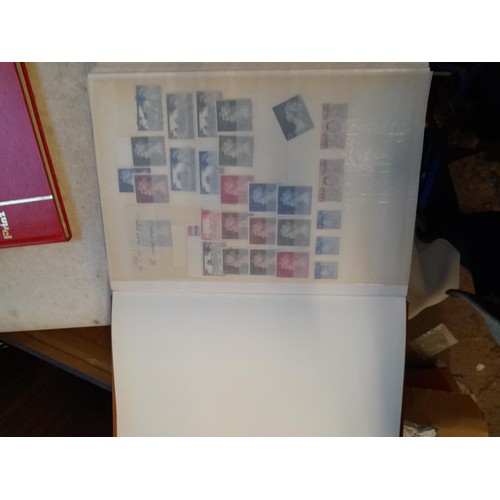 64 - Stamps 6 x sparsely filled mint and used stamps of the world mounted loosely on sheets in stock book... 