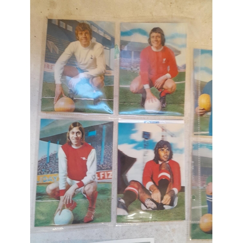 68 - Vintage hologram football cards including George Best and bonds