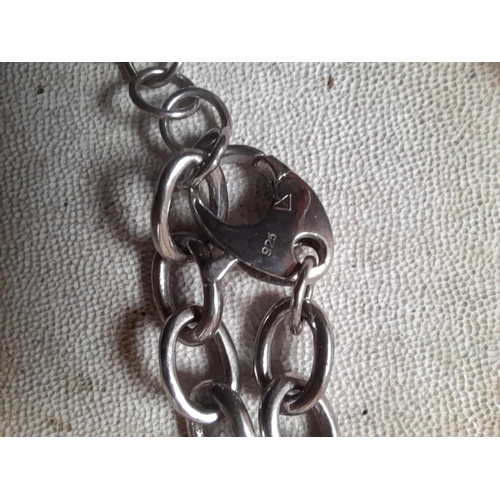 128 - 925 silver open link necklace 40 g