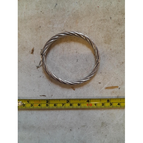 134 - Silver rope twist bangle