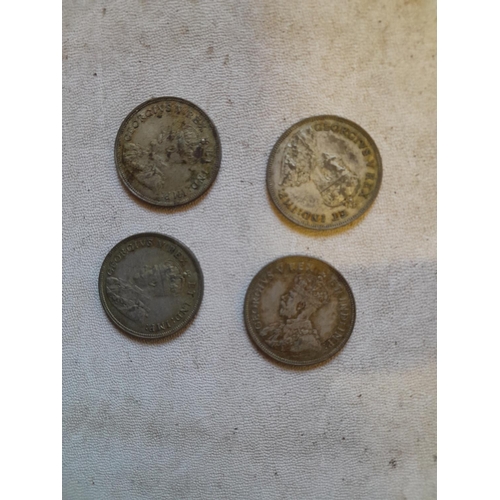 253 - Coins : 4 x East Africa Shillings 1924 & 1925