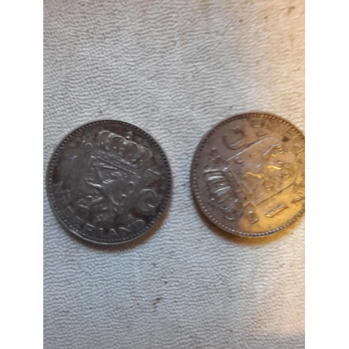 257 - Coins 2 x 1 Guilden