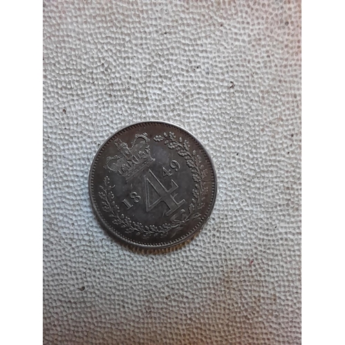 259 - Coin : 1849 silver Four Pence