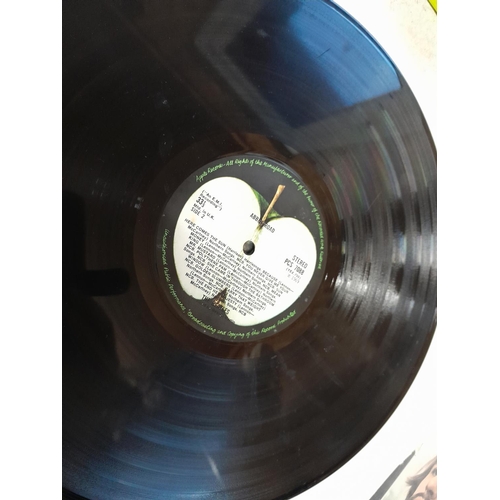 294 - 2 x vinyl record albums : Beatles Let it Be & Abbey Road, both playable but need a clean