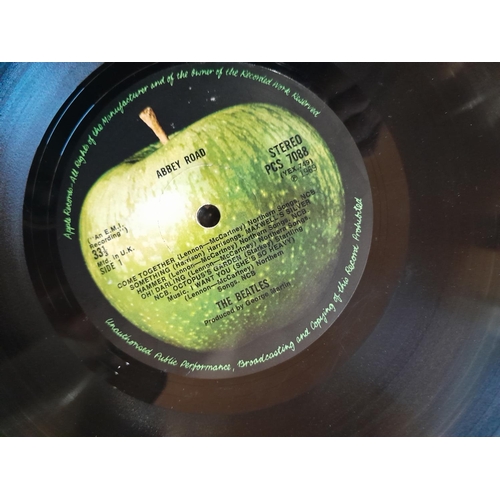 294 - 2 x vinyl record albums : Beatles Let it Be & Abbey Road, both playable but need a clean