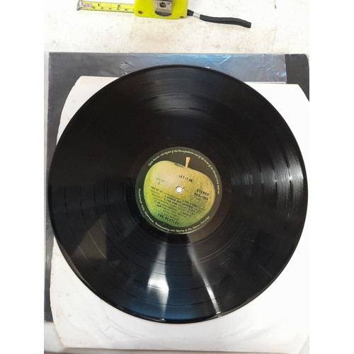 294 - 2 x vinyl record albums : Beatles Let it Be & Abbey Road, both playable but need a clean