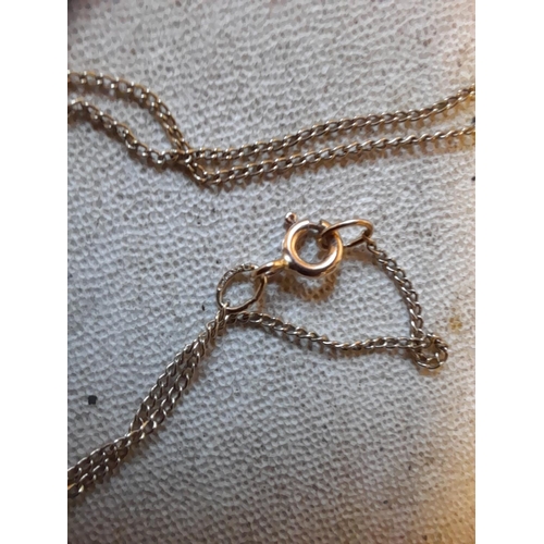 15 - 9 ct gold necklace with silver cameo pendant