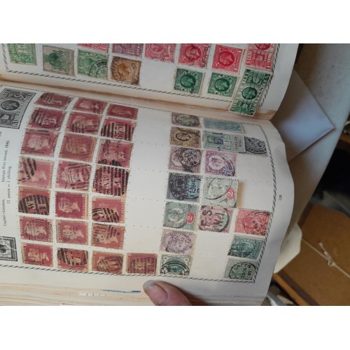 33 - Stamps and postcards : well filled world stamp album dating from 19th - late 20th century with colou... 