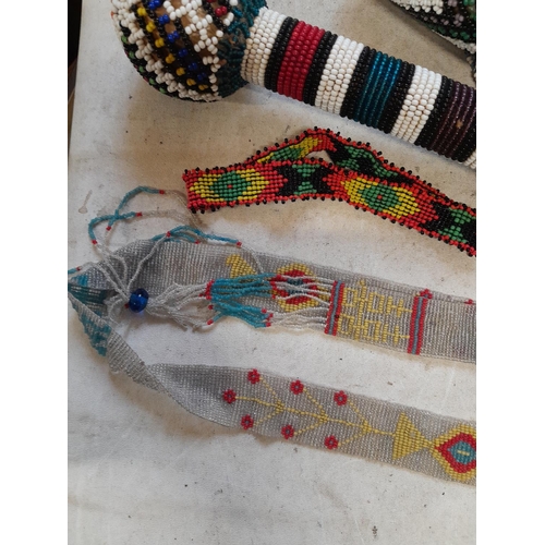 89 - Tribal and ethnographic interest : Zulu and other African bead work items