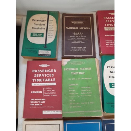 95 - 13 x Railway Service Timetables from early 1960s