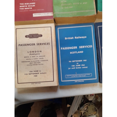 95 - 13 x Railway Service Timetables from early 1960s