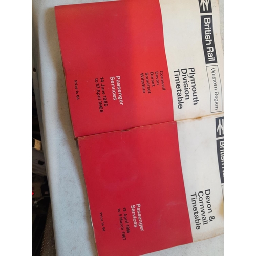 103 - 13 x Railway Service Timetables, leaflets and other timetables and schedules