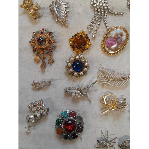 Costume jewellery brooches