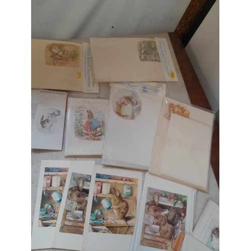 3 - Beatrix Potter Keepsakes & frames (boxed), silk cards, unused & sealed stationary, notebooks etc.