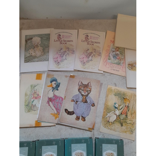 3 - Beatrix Potter Keepsakes & frames (boxed), silk cards, unused & sealed stationary, notebooks etc.