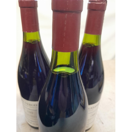 3 - 3 x bottles of very drinkable Savigney Vergellesses 1982