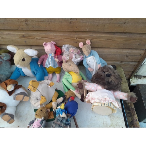 15 - Beatrix Potter related soft toys