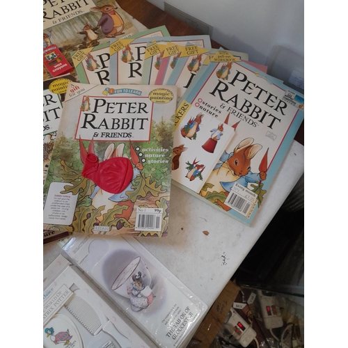 16 - Beatrix Potter & World of Peter Rabbit Collectables : magazines , many with free toys