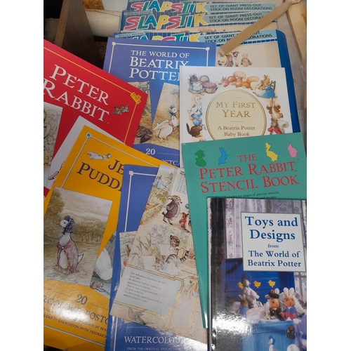 24 - Beatrix Potter and World of Peter Rabbit collectables : Embroidery kits, stencil set etc.