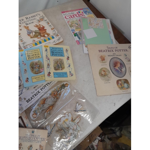 27 - Beatrix Potter and World of Peter Rabbit collectables : Books, as new, rubbers still in wrappers, st... 