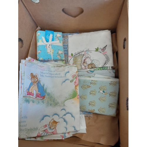 39 - Beatrix Potter and World of Peter Rabbit related fabric, textiles & material