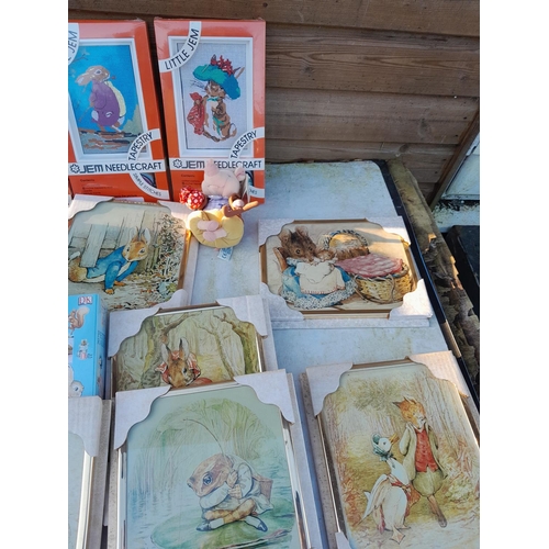 42 - Beatrix Potter and World of Peter Rabbit pictures in packaging, wool and needlecraft