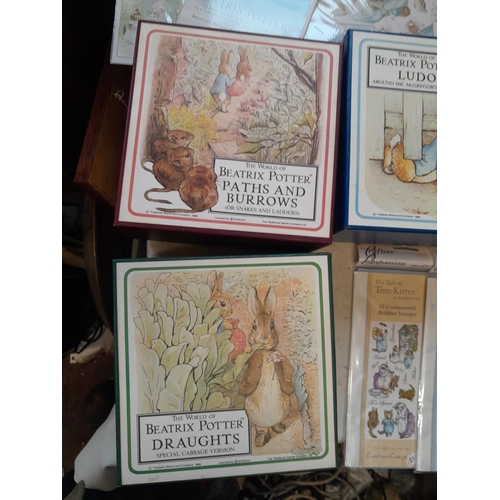 53 - Beatrix Potter and World of Peter Rabbit games and related items including empty boxes