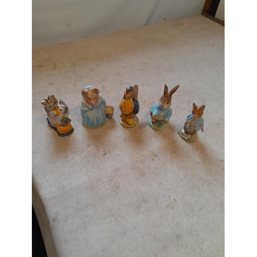 59 - 5 x Beswick Beatrix Potter figures, all in good order, not boxed, all brown backstamp