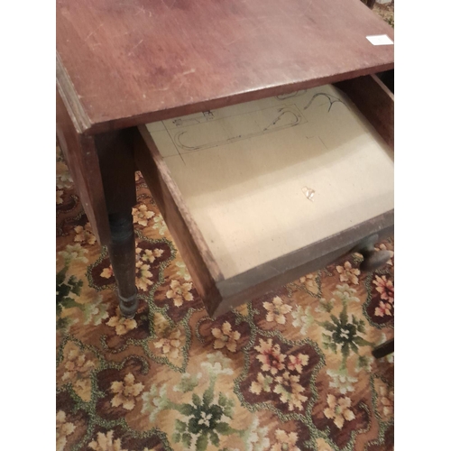 3 - Victorian mahogany single drawer lap table