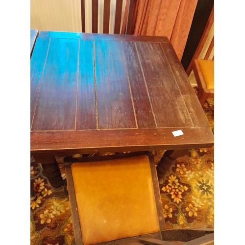 9 - Vintage oak barley twist extending dining table