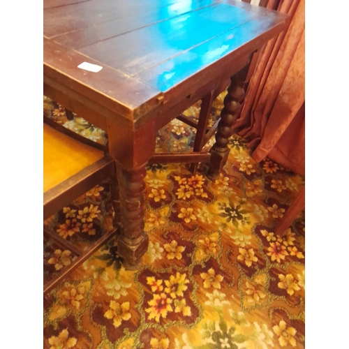 9 - Vintage oak barley twist extending dining table