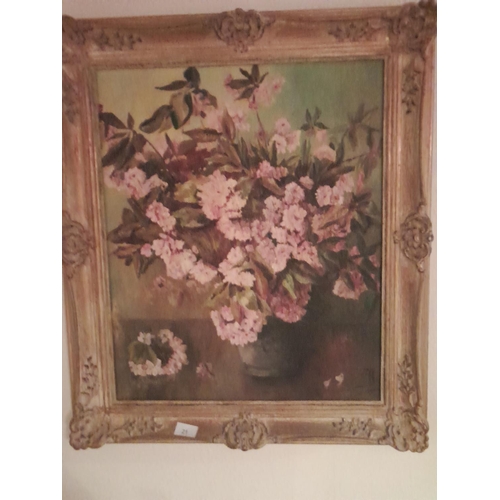 21 - Nicely framed 20th century oil  on board still life