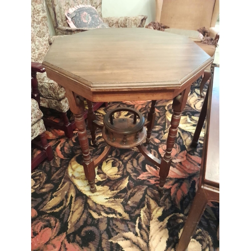 40 - Items of furniture : damaged wicker chair, coffee tables, Edwardian mahogany occasional table etc