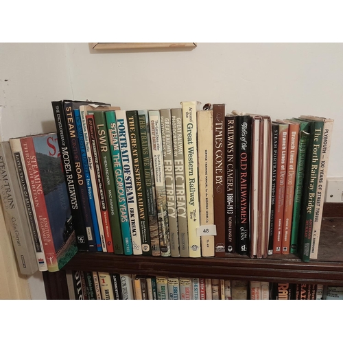 47 - 2 x shelves of mainly railway themed books