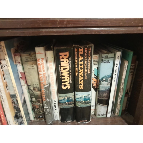 47 - 2 x shelves of mainly railway themed books