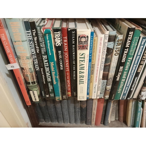 48 - 2 x shelves of mainly railway & transport themed books